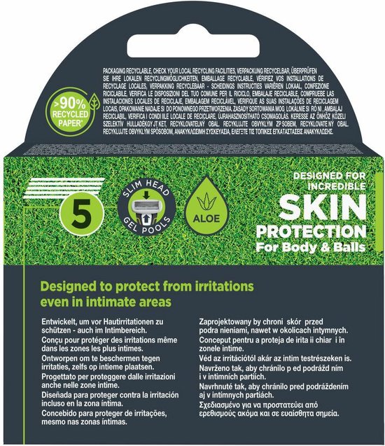 Wilkinson Hydro Trim & Shave Body & Balls Navulmesjes - 3 stuks