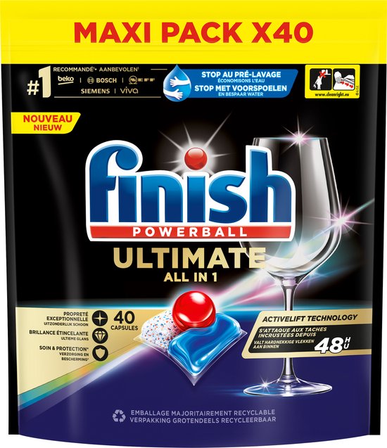 Finish Ultimate All in One Regular Vaatwastabletten - 40 Capsules