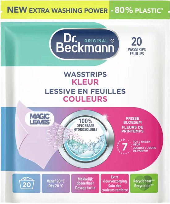 Dr. Beckmann Magic Leaves Colour - Wasstrips - Wasmiddeldoekjes
