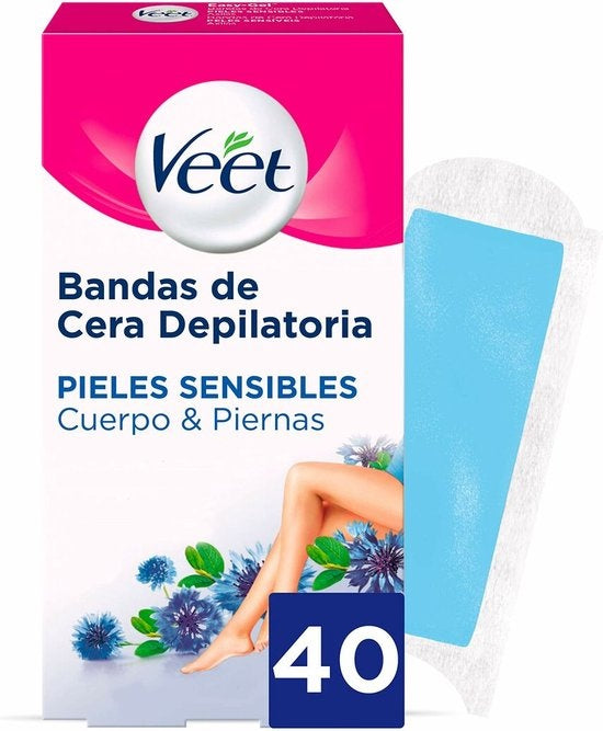 Body Hair Removal Strips Veet Pure Sensitive skin Body Legs (40 Units)