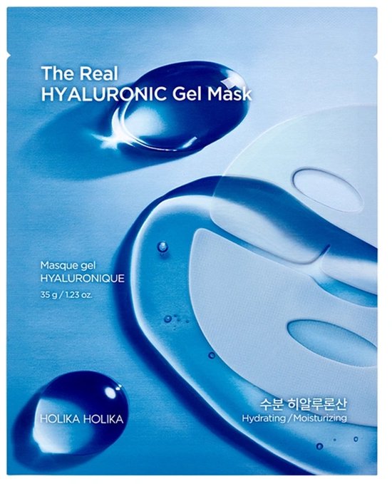 Holika Holika The Real Hyaluronic Gel Mask / Gelmasker met hyaluronzuur voor het gezicht