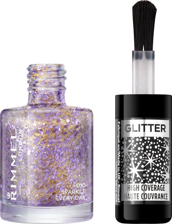 Rimmel London Glitter Top Coat Medium Coverage - 010 Sparkle Every Day