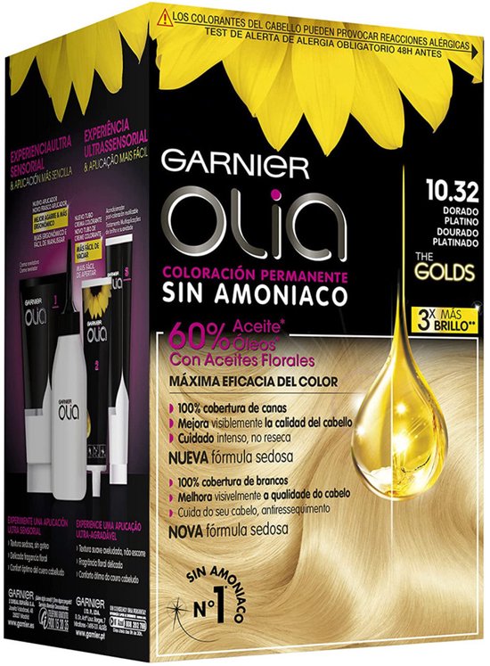 Garnier - Olia Permanente Haarkleuring - 10.32 Platine Gold