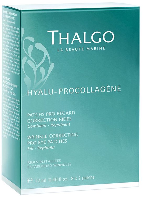 THALGO HYALU-PROCOLLAGENE WRINKLE CORRECTING EYE PRO PATCHES 8 X 2 eye patches