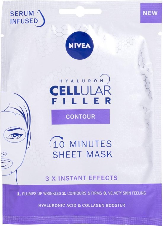 Nivea - Hyaluron CELLular Filler 10 Minutes Sheet Mask - Pletová maska -