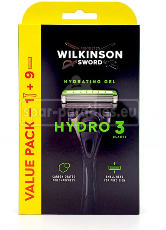 Wilkinson - Sword - Hydro 3 - Scheermes - Met 9 Mesjes