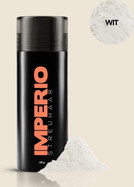 IMPERIO Premium Haarvezels Wit - Kaalheid Mannen - Alopecia Vrouwen - 100% Onzichtbaar