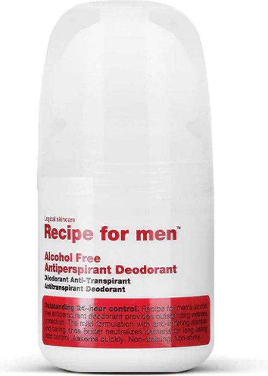 Recipe for Men - Antiperspirant Deodorant Roller - Alcohol vrije anti-transiratie Deodorant