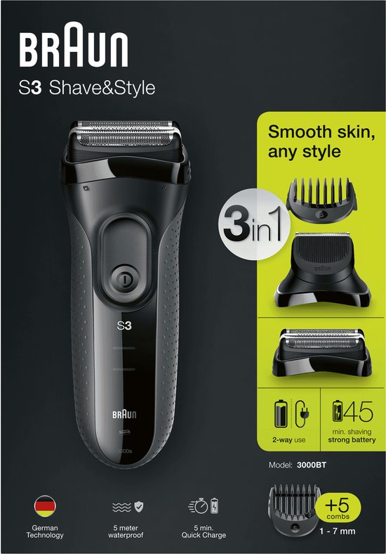 Braun Series 3 3000BT baardtrimmer