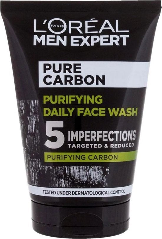 L'Oreal - Men Expert Face Wash Against Imperfections Pure Charcoal 100Ml