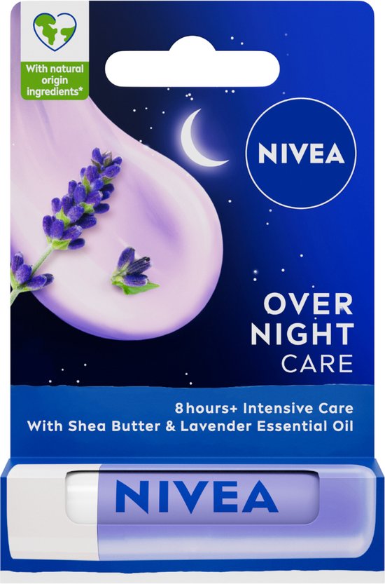 NIVEA Overnight Care - Voedende Lipstick - Lavendelgeur - Sheaboter