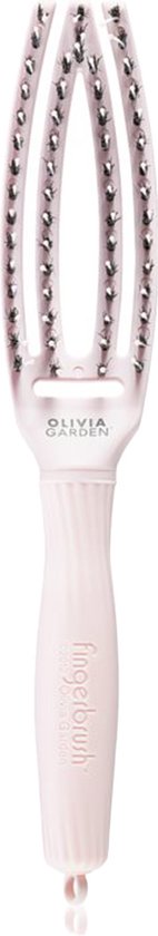Olivia Garden Borstel Fingerbrush Pastel Pink Combo Small