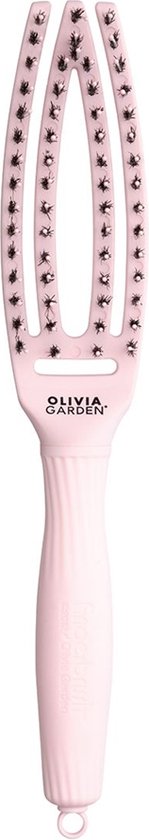 Olivia Garden Borstel Fingerbrush Pastel Pink Combo Small