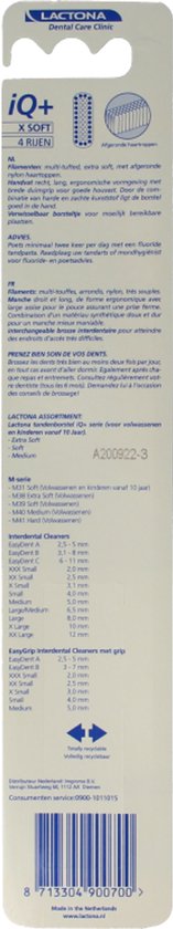 Lactona iQ+ X Soft - Tandenborstel - Extra zacht  - 1 stuks
