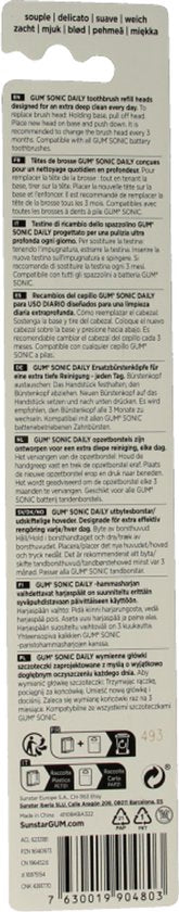 GUM Activital Opzetborstel Zwart 2 stuks