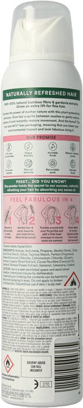 Batiste Naturally Droogshampoo Bamboo Fibre & Gardenia - 200 ml
