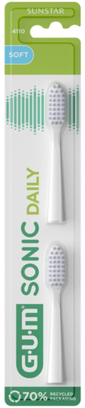 GUM Activital Opzetborstel Wit - 2 stuks