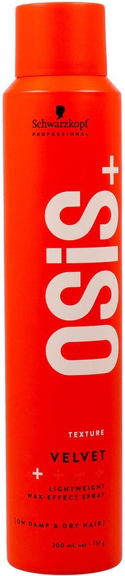 Flexibele Vasthoudende Hairspray Schwarzkopf Osis+ Velvet 200 ml