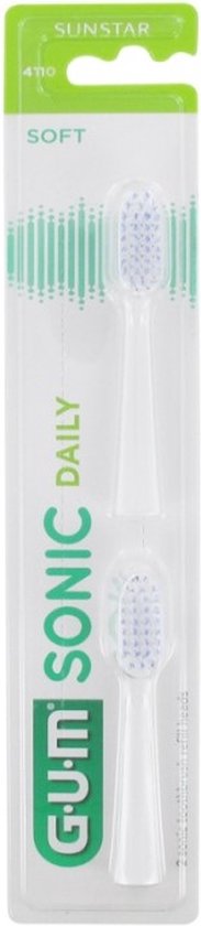 GUM Activital Opzetborstel Wit - 2 stuks