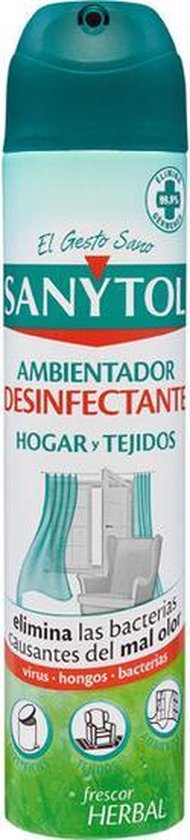 Luchtverfrisserspray Sanytol 170050 Ontsmettingsmiddel .300 ml.