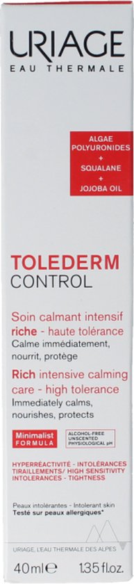 Uriage Tolederm Control - Rijke kalmerende verzorging voor gevoelige huid - 40 ml