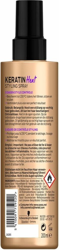 Syoss Keratin Heatprotection Spray 200 ml