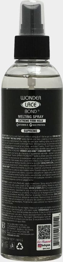 EBIN MELTING SPRAY - WONDER LACE BOND - MELTING SPRAY - LACE WIG - PRUIK - MELT- 250ML - SUPREME STRENGTH