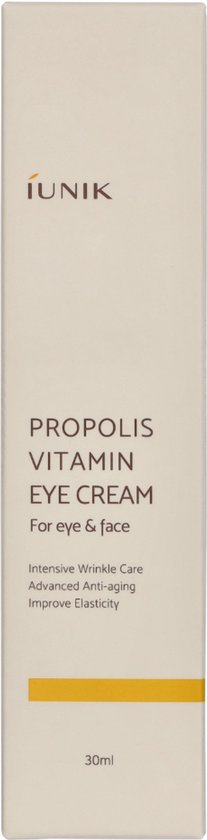 iUNIK Propolis Vitamin Eye Cream. Hydrating, brightening, anti-aging eye-care.