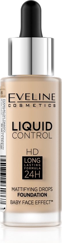 Eveline Cosmetics Liquid Control Foundation With Dropper 015 Light 32ml.