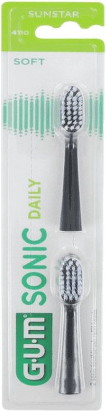 GUM Activital Opzetborstel Zwart 2 stuks
