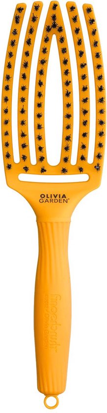 Olivia Garden FingerBrush Boar & Nylon - Yellow Sunshine