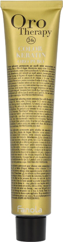 Fanola Haarverf Orotherapy Color Keratin Permanent Colouring Cream 8.13 Light Blonde Beige