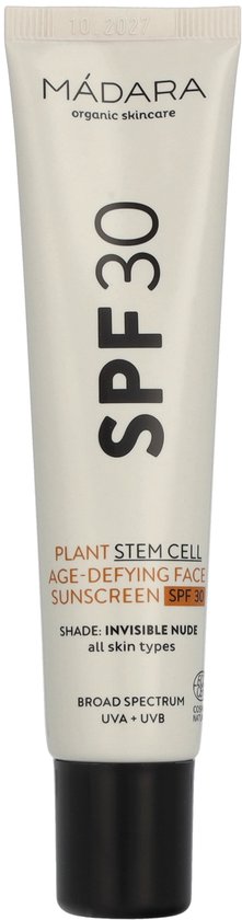 MÁDARA Plant Stem Cell Age-Defying Face Sunscreen SPF30 - 40 ml -UVA/UVB-bescherming