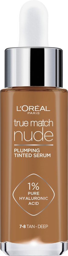 L'Oréal Paris Accord Parfait Nude Volumegevend Getint Serum Foundation - 7-8 Tan Deep