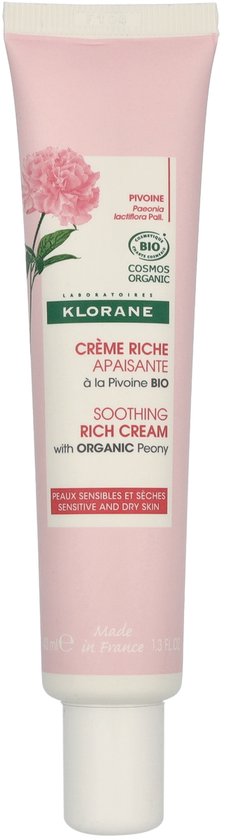Klorane Huid Dagcrème Crème riche apaisante à la Pivoine BIO 40ml