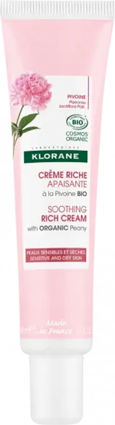 Klorane Huid Dagcrème Crème riche apaisante à la Pivoine BIO 40ml
