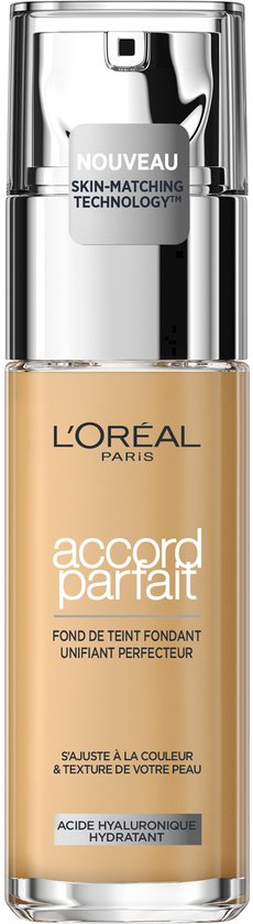 LOreal Paris - Accord Parfait Foundation - 6.5D/W  - Natuurlijk Dekkende Foundation met Hyaluronzuur en SPF 16 - 30 ml