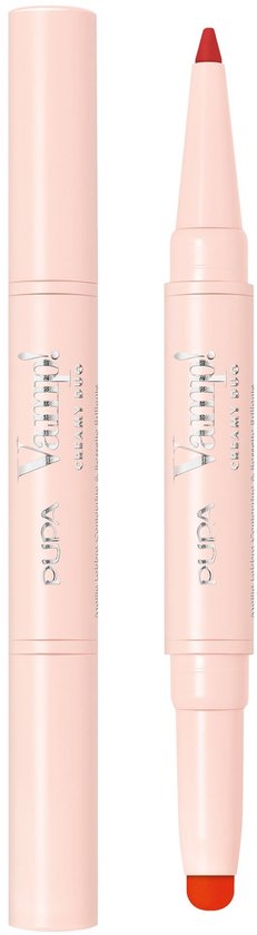 PUPA Milano Vamp! Creamy Duo Lip Pencil & Shiny Lipstick 011 Orange Red 0,8 gr