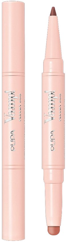 PUPA Milano Vamp! Creamy Duo Lip Pencil & Shiny Lipstick 002 Medium Nude 0,8 gr