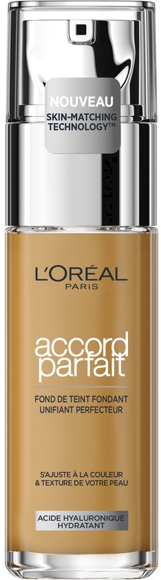 L’Oréal Paris - Accord Parfait Foundation - 4D/W  - Natuurlijk Dekkende Foundation met Hyaluronzuur en SPF 16 - 30 ml