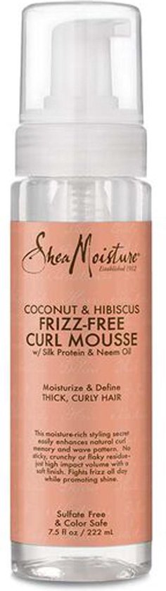 Shea Moisture Coconut & Hibiscus - Haarmousse Frizz Free Curl Mousse - 220 ml