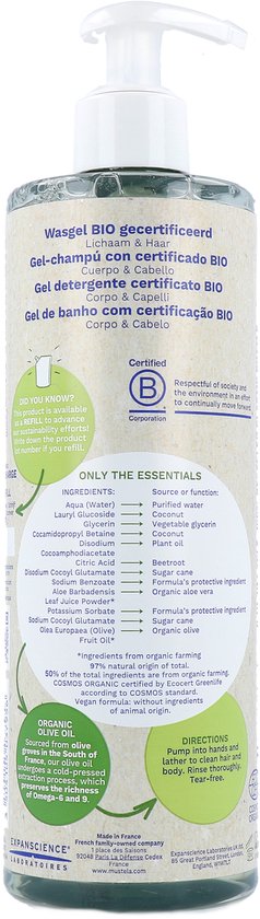 Mustela Bio Wasgel Hair & Body 400ML