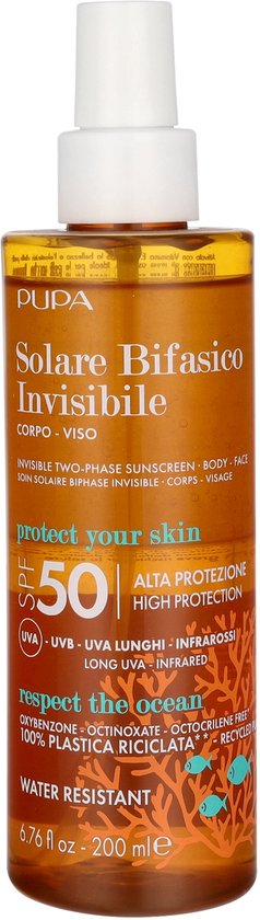 Pupa Milano - Invisible TwoPhase Sunscreen SPF50 - 200 ml