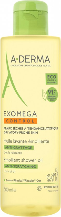 A-Derma Exomega Control Huile Lavante Émolliente Olie Droge/Atopische Huid 500ml