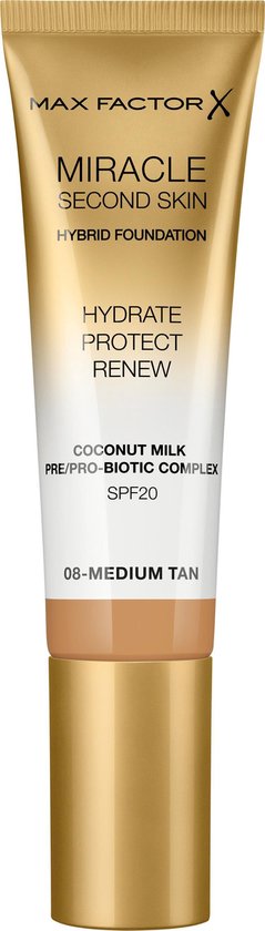 Max Factor Miracle Second Skin Foundation -08 Medium Tan