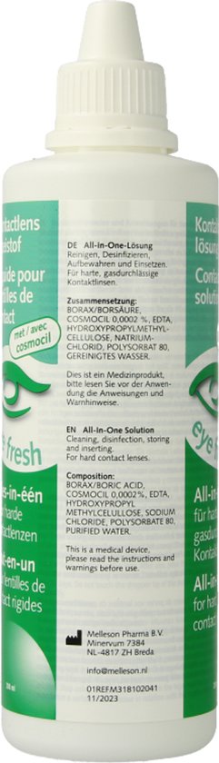 Eyefresh Alles-in-1 Vloeistof voor Harde Lenzen - 200ml