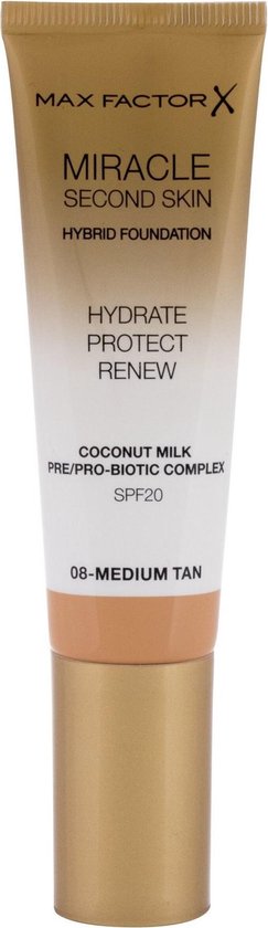 Max Factor Miracle Second Skin Foundation -08 Medium Tan