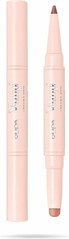 PUPA Milano Vamp! Creamy Duo Lip Pencil & Shiny Lipstick 002 Medium Nude 0,8 gr
