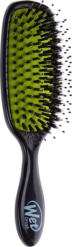 Wet Brush - Shine Enhancer Haarborstel - Ultra-zachte IntelliFlex natuurlijke varkenshaar - Zwart