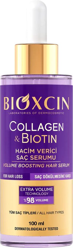 Bioxcin Collageen & Biotin Haar serum 100 ml - Herbal haar Serum - Anti haaruitval - Collageen & Biotin - Haar volume - biotin for hair - Haarserum - volume Haarserum